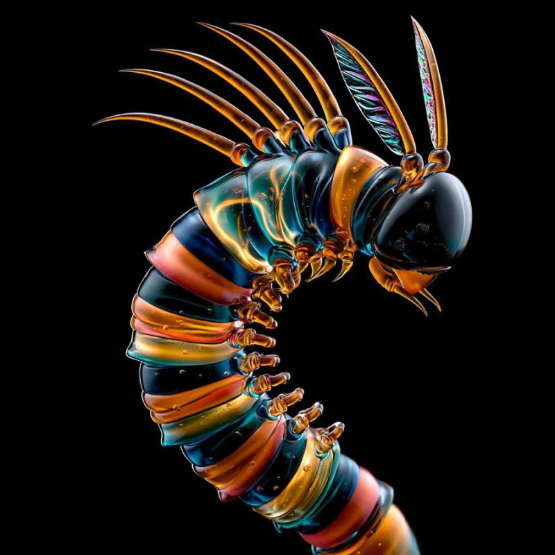 Larva di Mosca Nera, Simulium sp.